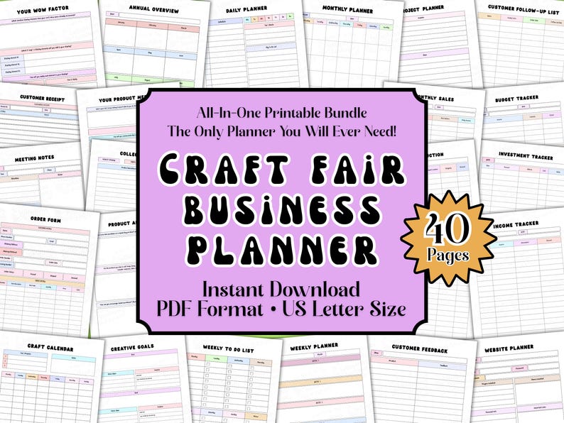 Craft Fair Inventory Tracker, Invoice Template | Small Craft Business ...