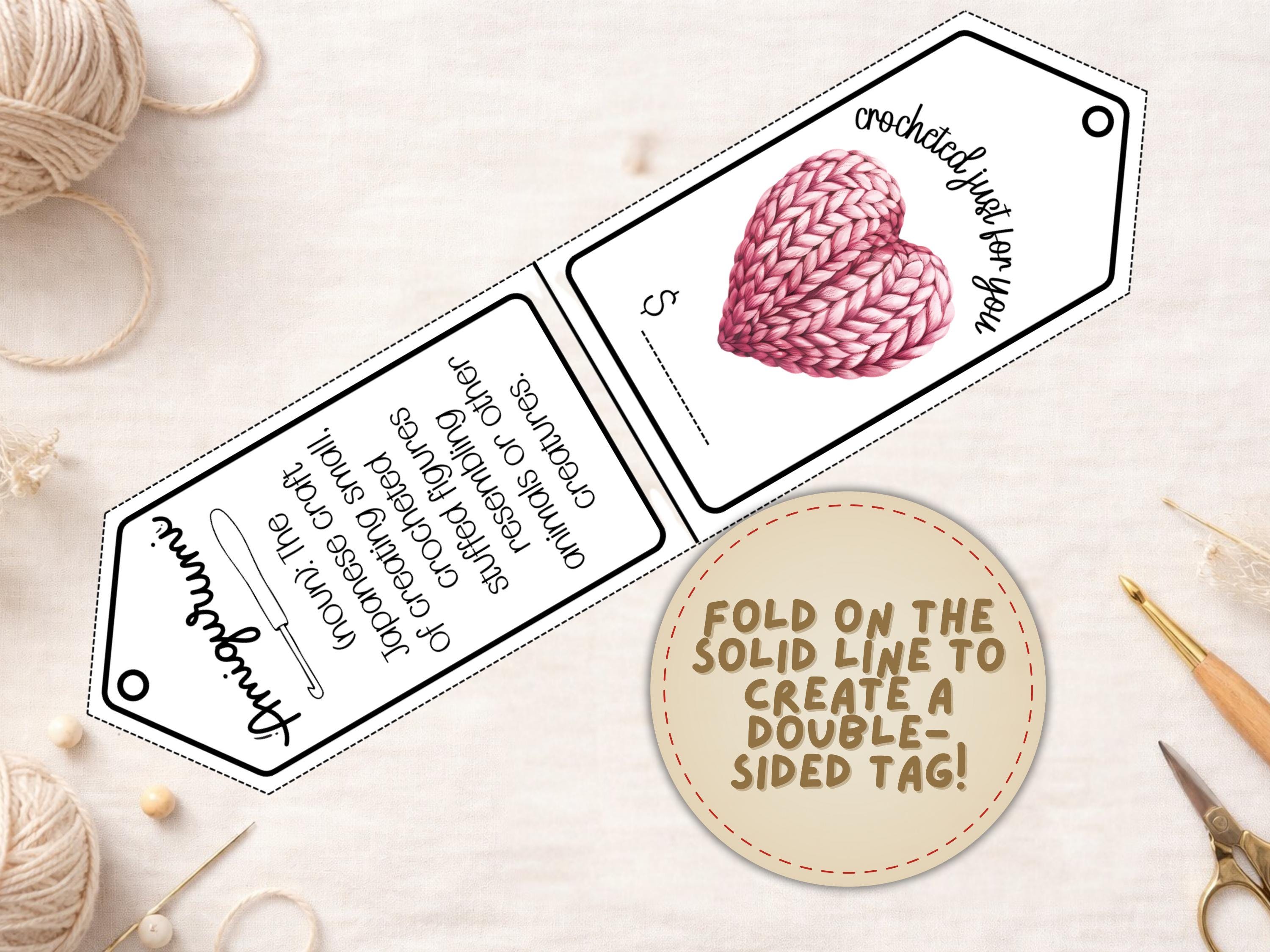 Stuffed Label Printable Amigurumi Price Tags | Crochet Labels for Plushies | Craft ...