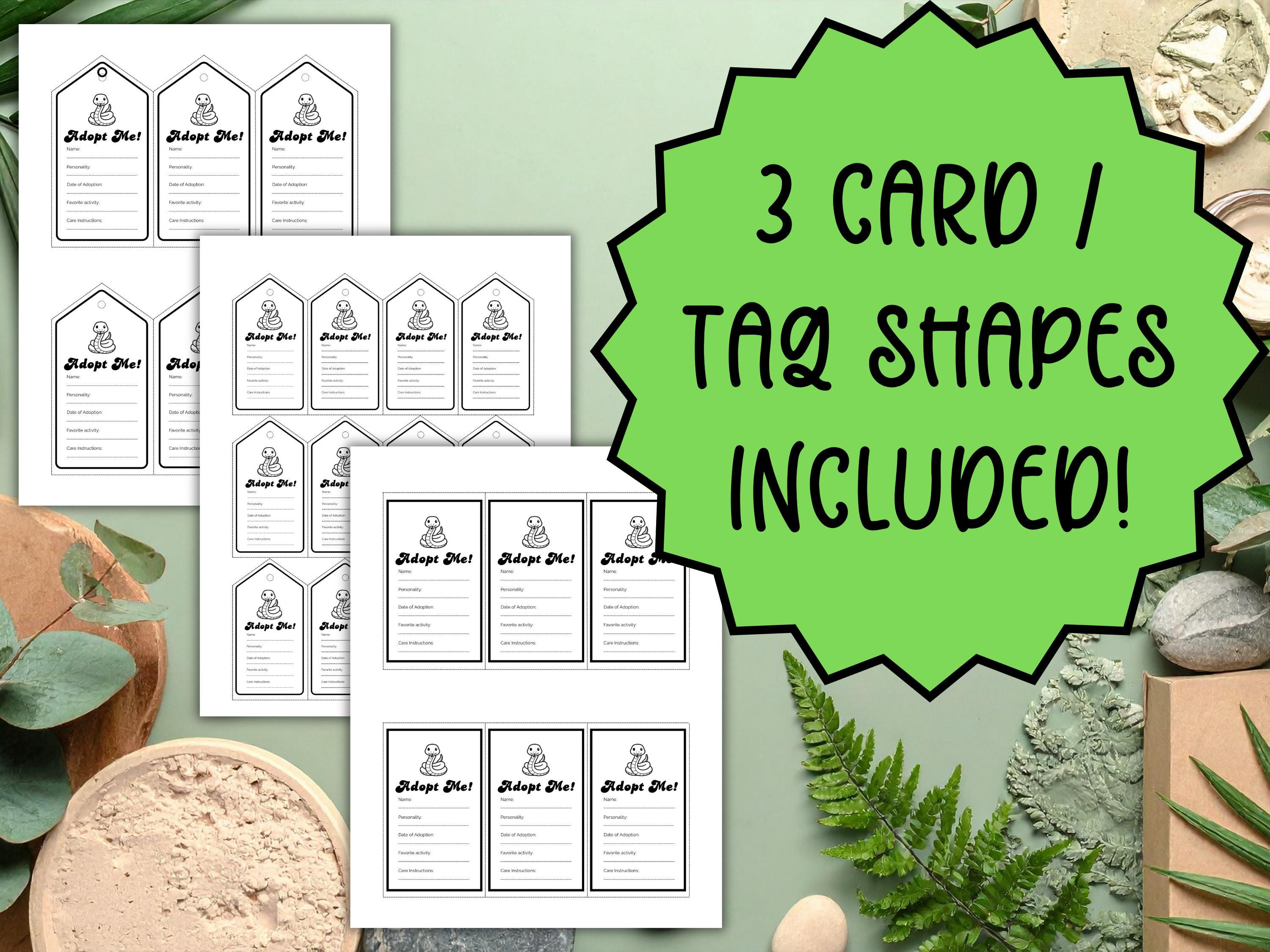 Custom Crochet Labels for Amigurumi Snake Plushie | Adopt Me Tags for ...