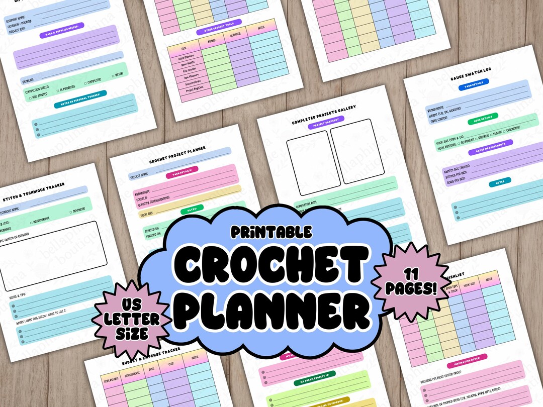 Project Planner for Crochet Handmade Items | Knitting Journal for Small ...