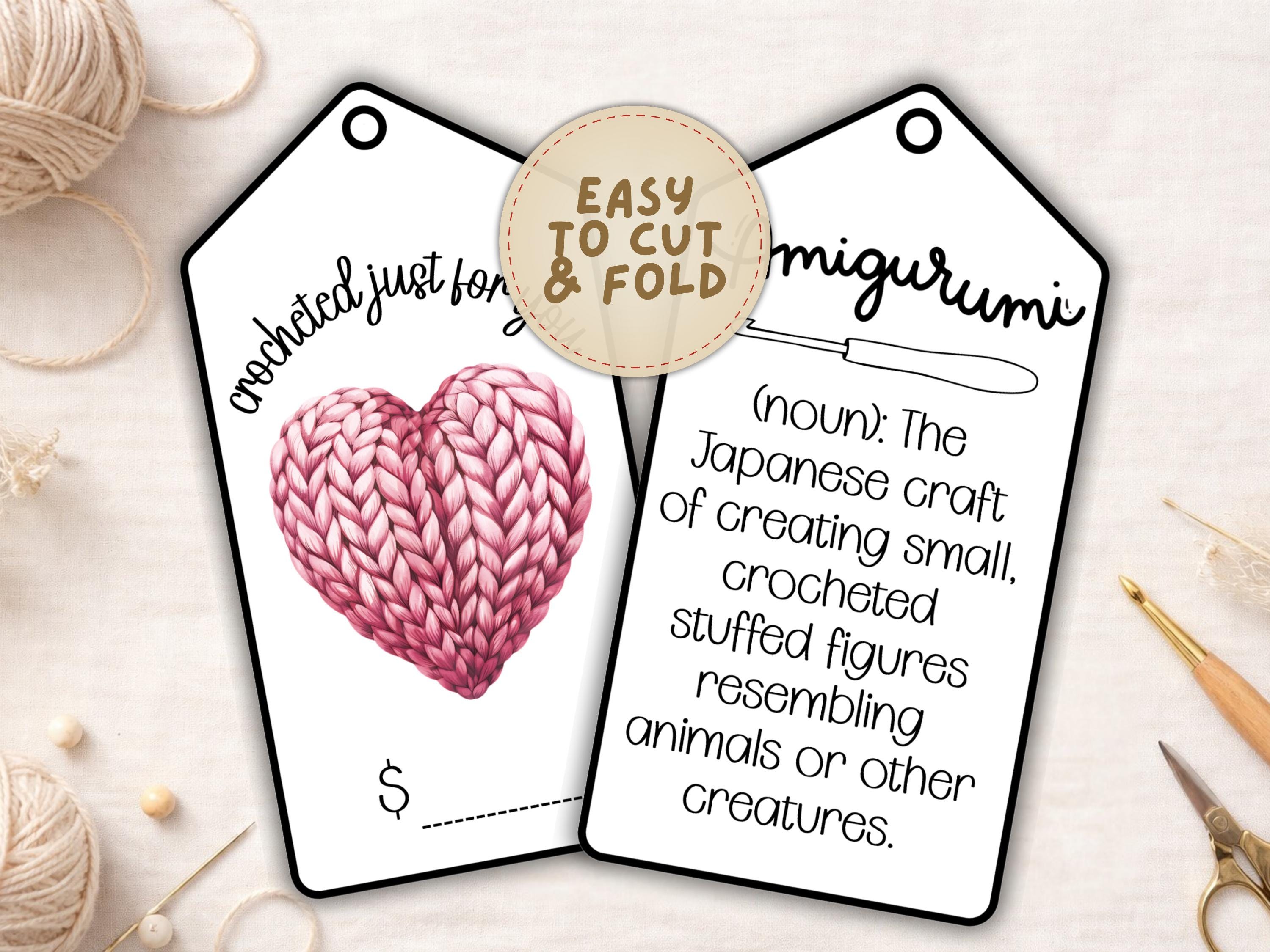 Stuffed Label Printable Amigurumi Price Tags | Crochet Labels for Plushies | Craft ...