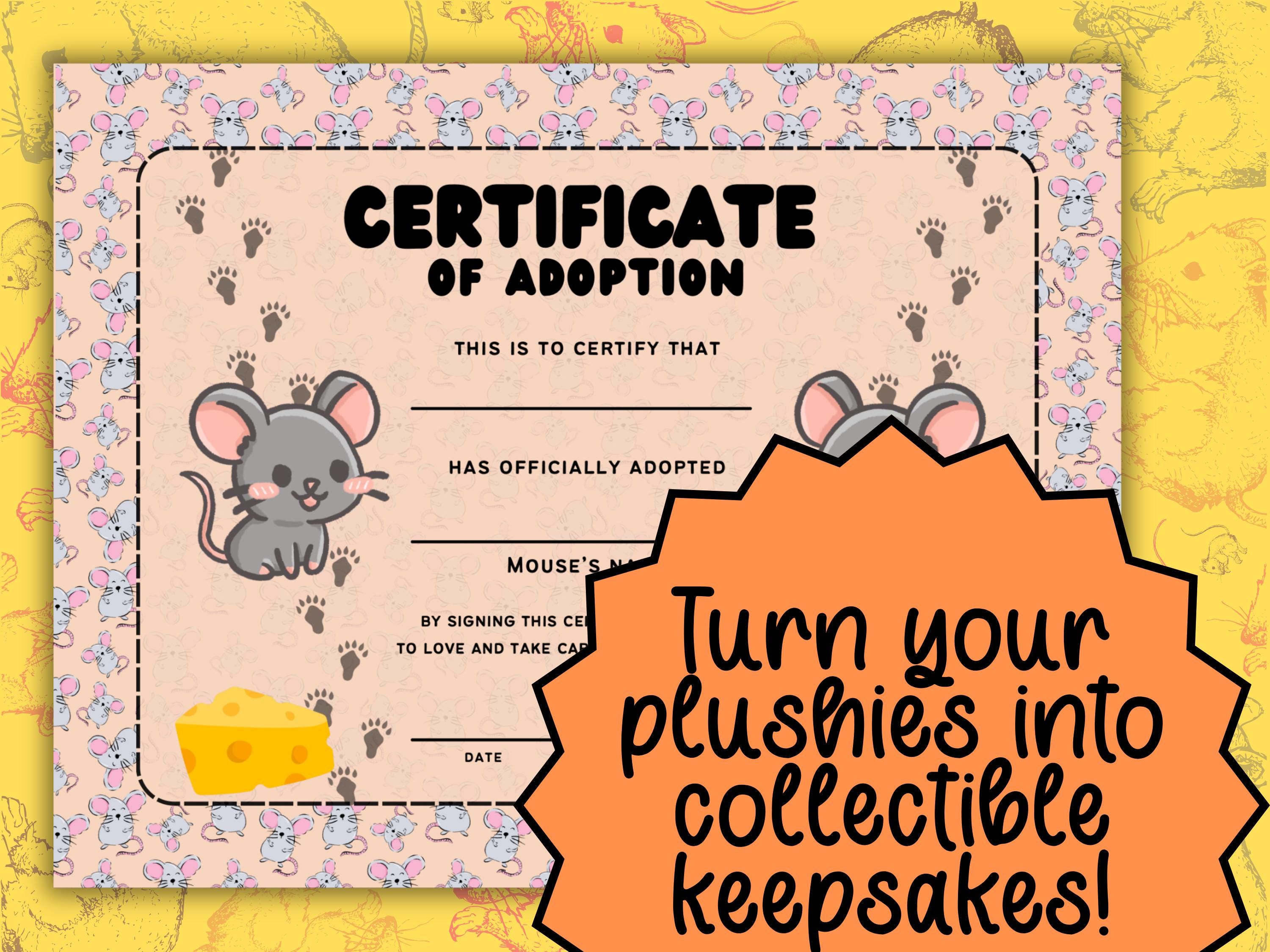 Mouse Rescue Medal Amigurumi Mouse Printable Bundle | Emotional Support Mouse, Crochet ...