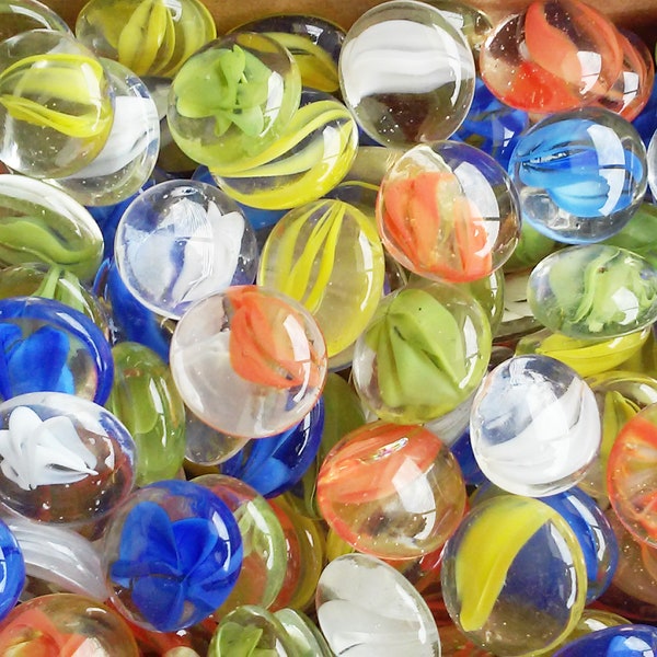 Vidrio de cosas creativas - 100 mezclas de colores de ojo de gato colores de cristal gemas de vidrio piedras, guijarros de mosaico, mármoles planos de pieza central, rellenos de florero, cabujones