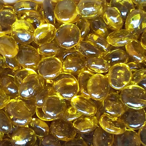 Yellow Glass Gems Etsy