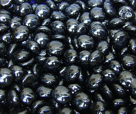 Creative Stuff Glass 100 Black Glass Gems Stones Mosaic Etsy