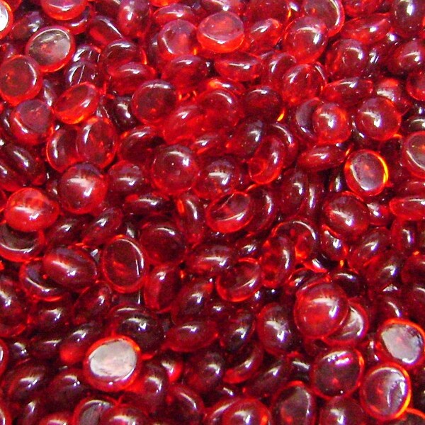 Red Glass Stone Etsy