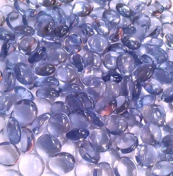 200 Lilac Glass Gems Stones Mosaic Pebbles Centerpiece Flat Etsy