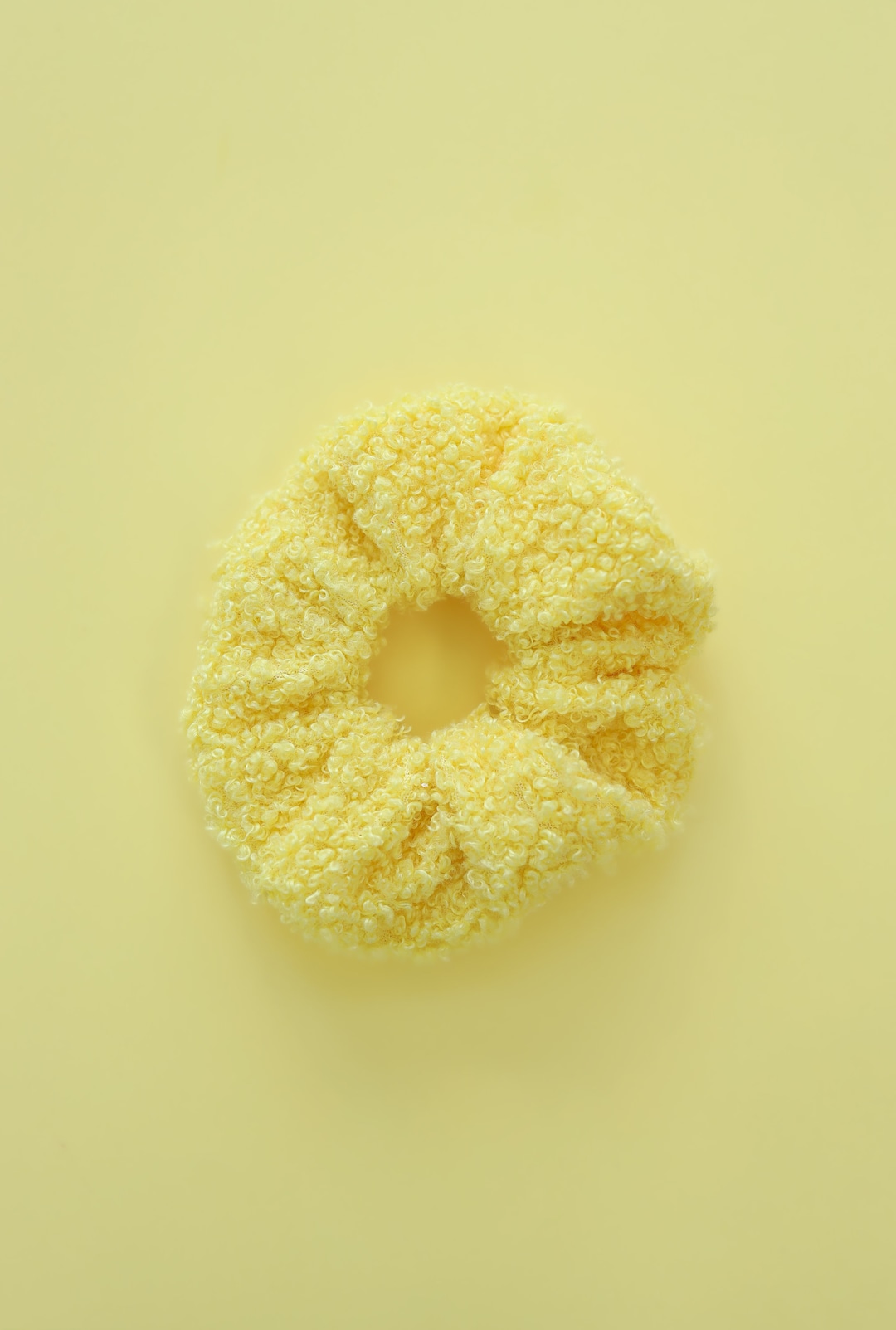Yellow Sherpa Scrunchie, Sherpa Scrunchie, Teddy Scrunchie, Yellow Hair ...