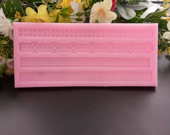 Flower Rose Rope Silicone Mold, Fondant, Clay, Soap, Gumpaste