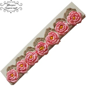 Rose Boder Flower Chain Silicone mold fondant mold cake decorating tools chocolate gumpaste mold