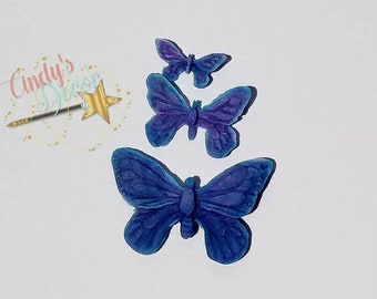 3 cavity butterflies silicone mold fondant mold butterflies