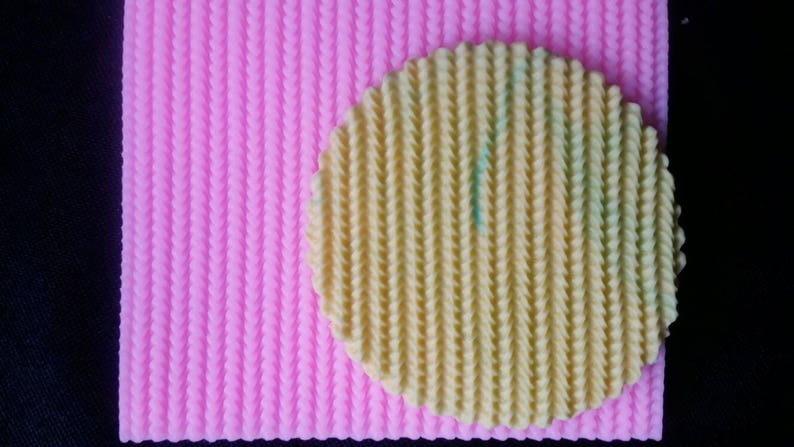 Knit Silicone Mold Embossing Mat Knitted Pattern Mold Wave ...