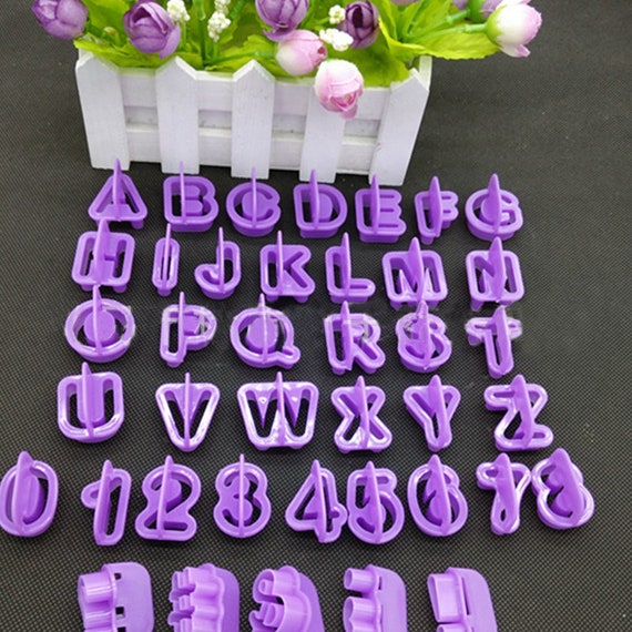 40 Pc Set Alphabet Number Letter Fondant Cookie Cutters 