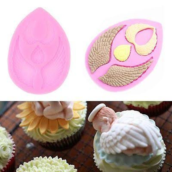 Angel Wings Silicone Mold Fondant Gum Paste Chocolate Craft Mold For Resin Polymer Clay Metal Clay