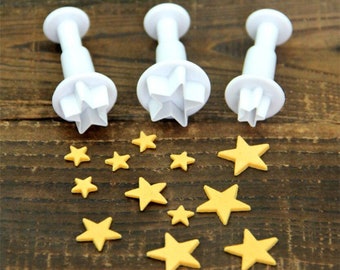 Five-pointed Star Plunger Mold Fondant Cake Decorating Tools DIY 3D Cake Cookie Cutters DIY Fondant Sugar craft Cutter