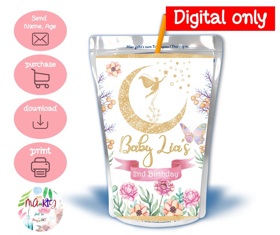 DIGITAL Download Fairy Theme Caprisun Printables - Etsy
