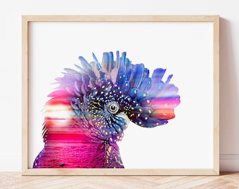 Kakadu Fotografie Wand Kunst Druck ~ Vogel Poster ~ Druckbarer digitaler Download