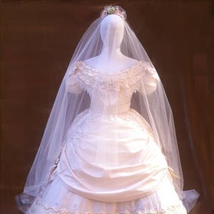 1860s wedding dress- ball gown- victorian dress