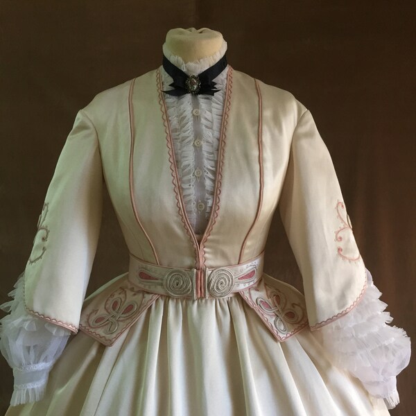 1860s  victorian day dress