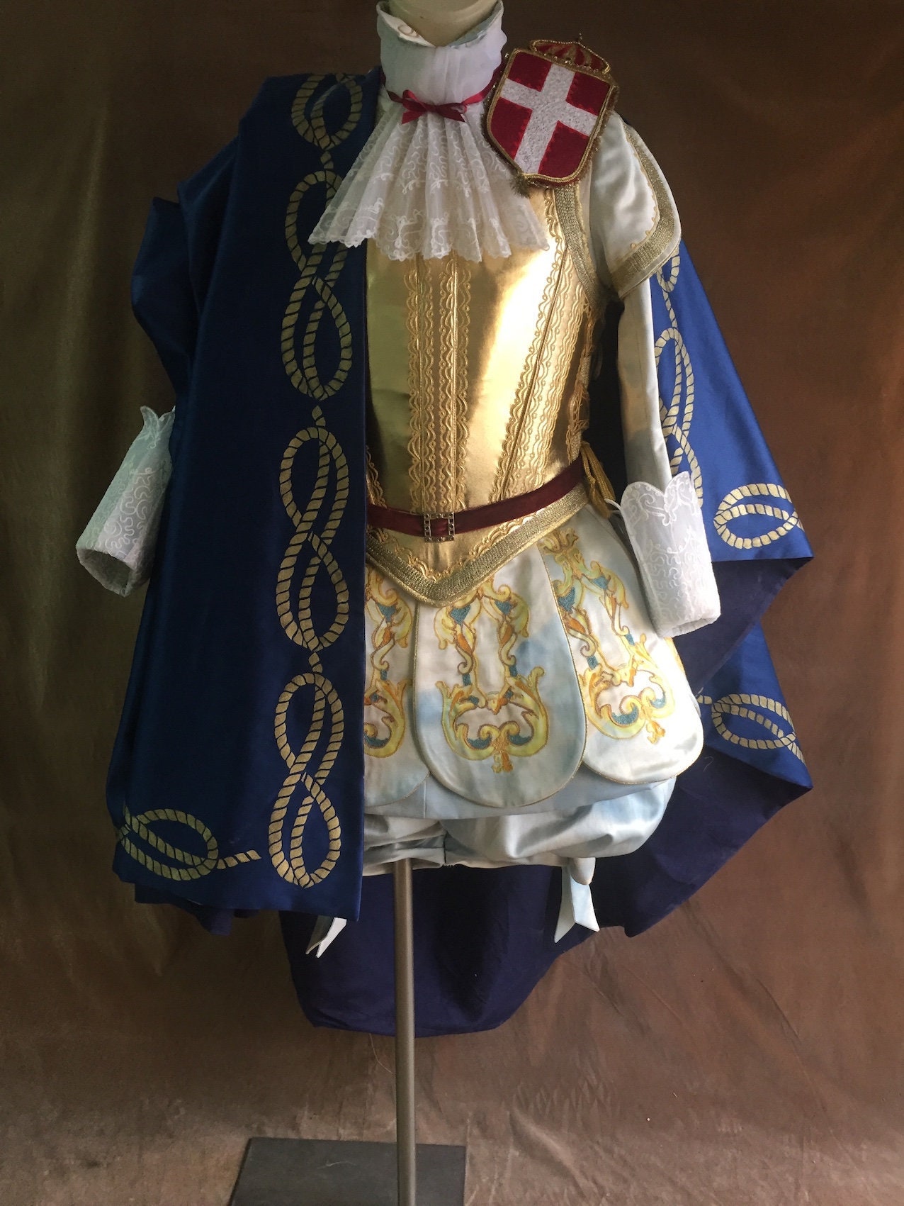 king louis xiv costume blue white gold