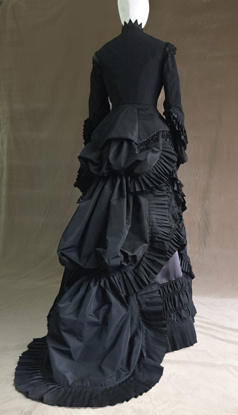 Victorian Dress 1880 Mourning Dress Etsy