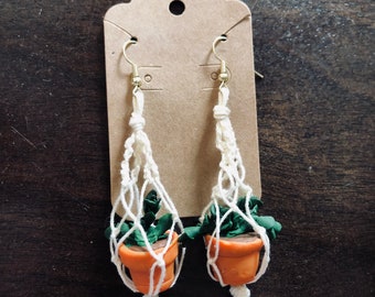 Macrame Plant Earrings