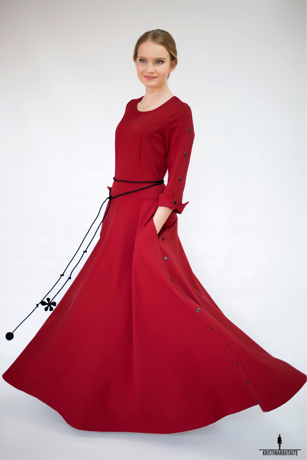 Blue Long Dress Long Maxi Dress Elegant Dress Party Dress Women Dress Dark Blue Dress Long Dress