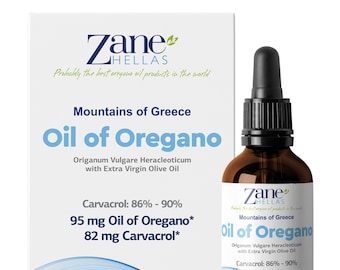 Aceite puro griego de orégano, 86% carvacrol, 30 ml