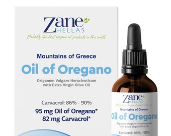 Aceite de orégano griego ZANE HELLAS, 86 % de carvacrol, 30 ml