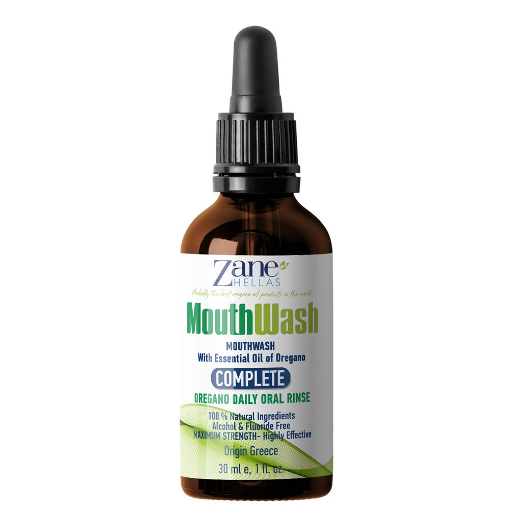 Zane Hellas Mouthwash. Oral Rinse With Oregano Oil Power. Ideal for