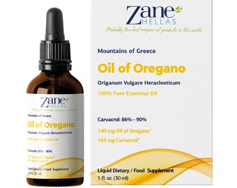 Pure Griekse oregano etherische olie 100% Zane Hellas (30 ml)