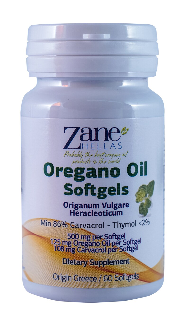 Zane Hellas Oregano Oil Softgels. Concentrate 41 Provides 108 Etsy