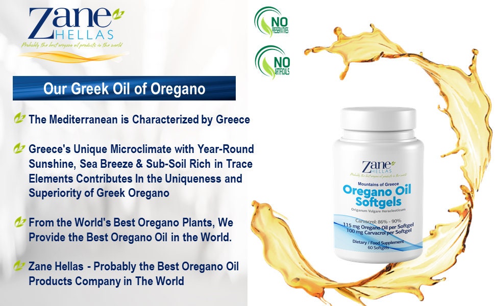 Zane Hellas Oregano Oil Softgels.Every Softgel Contains 20 Etsy