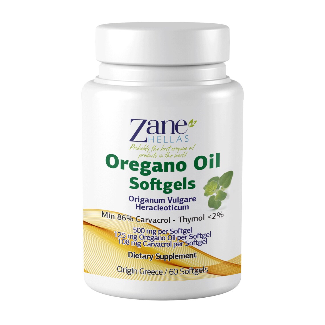 Zane Hellas Oregano Oil Softgels. Concentrate 41 Provides 108 Etsy