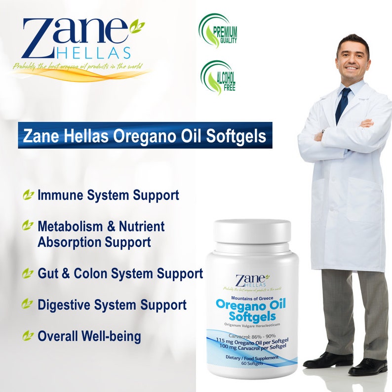 Zane Hellas Oregano Oil Softgels.every Softgel Contains 20 Etsy UK