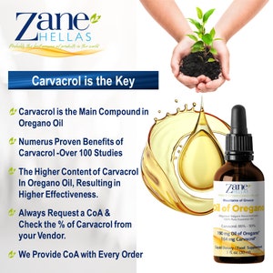 ZANE HELLAS Pure Greek Essential Oil of Oregano with 86 Percent Minimum Carvacrol,164 mg Carvacrol Per Serving,1 fl.oz. 30 ml.Super 100 image 5