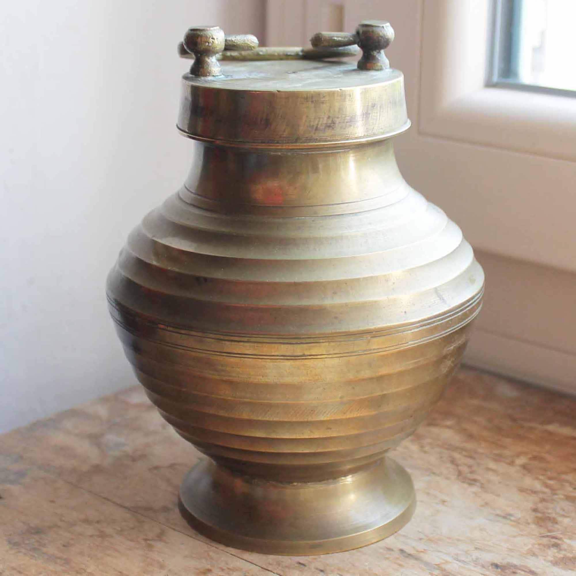 Ancien Français Récipient en Métal Pour Emporter, Boîte à Lunch/Soupe Vintage Laiton?