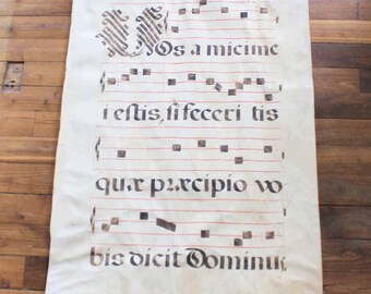 May include: A vintage sheet of music with handwritten lyrics and musical notation. The lyrics are in Latin and read "Os a micime i eftis, fi feceri tis quæ præcipio vo bis dicit Dominus".