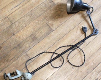 Rara lámpara de escritorio original Gras 201 Lampe Ravel Clamart año 1932