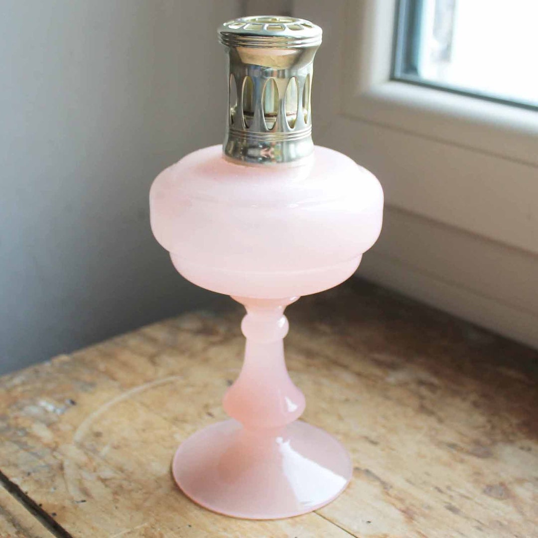 Vintage Lampe Berger Opaline Pink france Ver 196070's Etsy