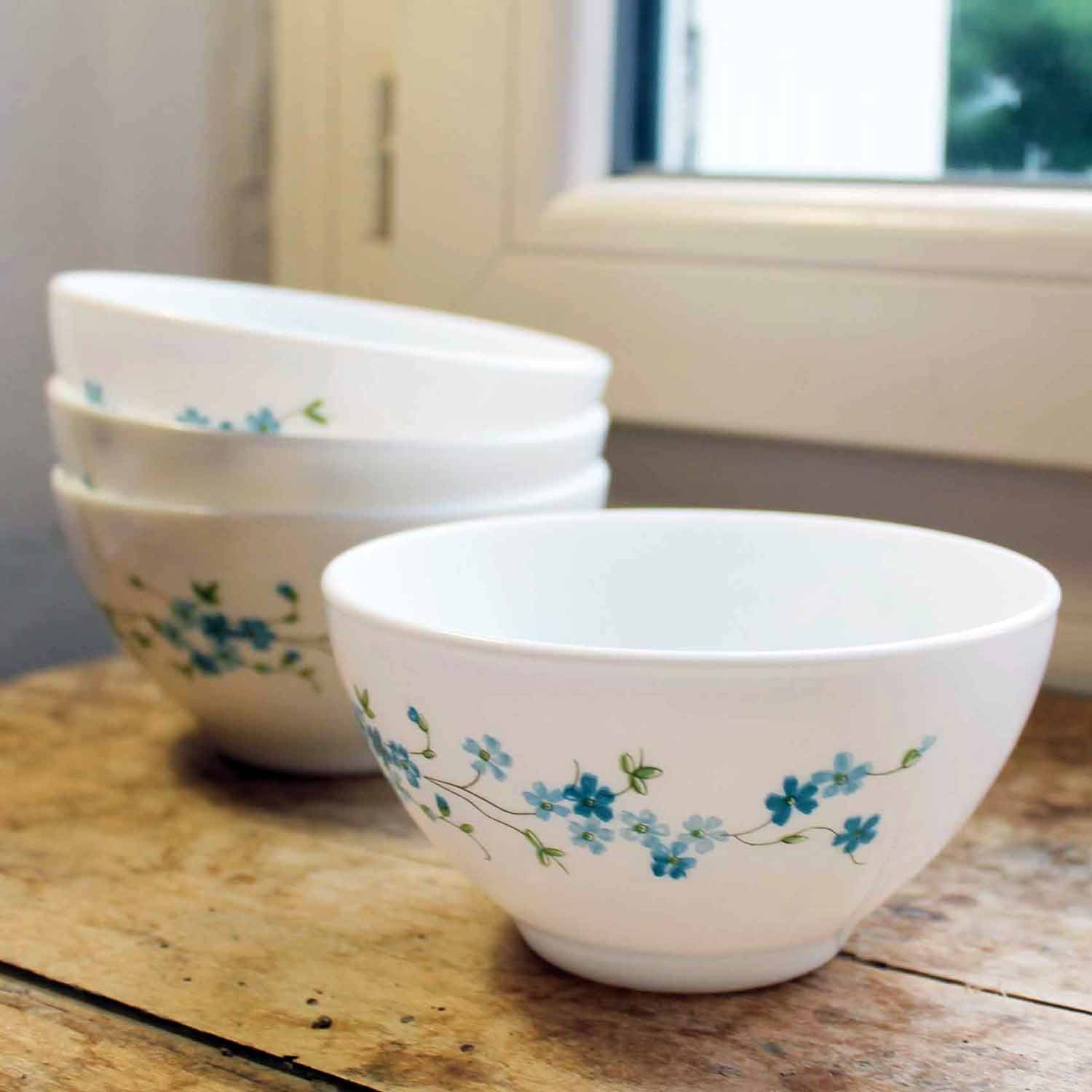 Bol Vintage Cafe Au Lait Milk Glass Arcopal/ 1960's Français Bowl Verre Résistant à La Chaleur