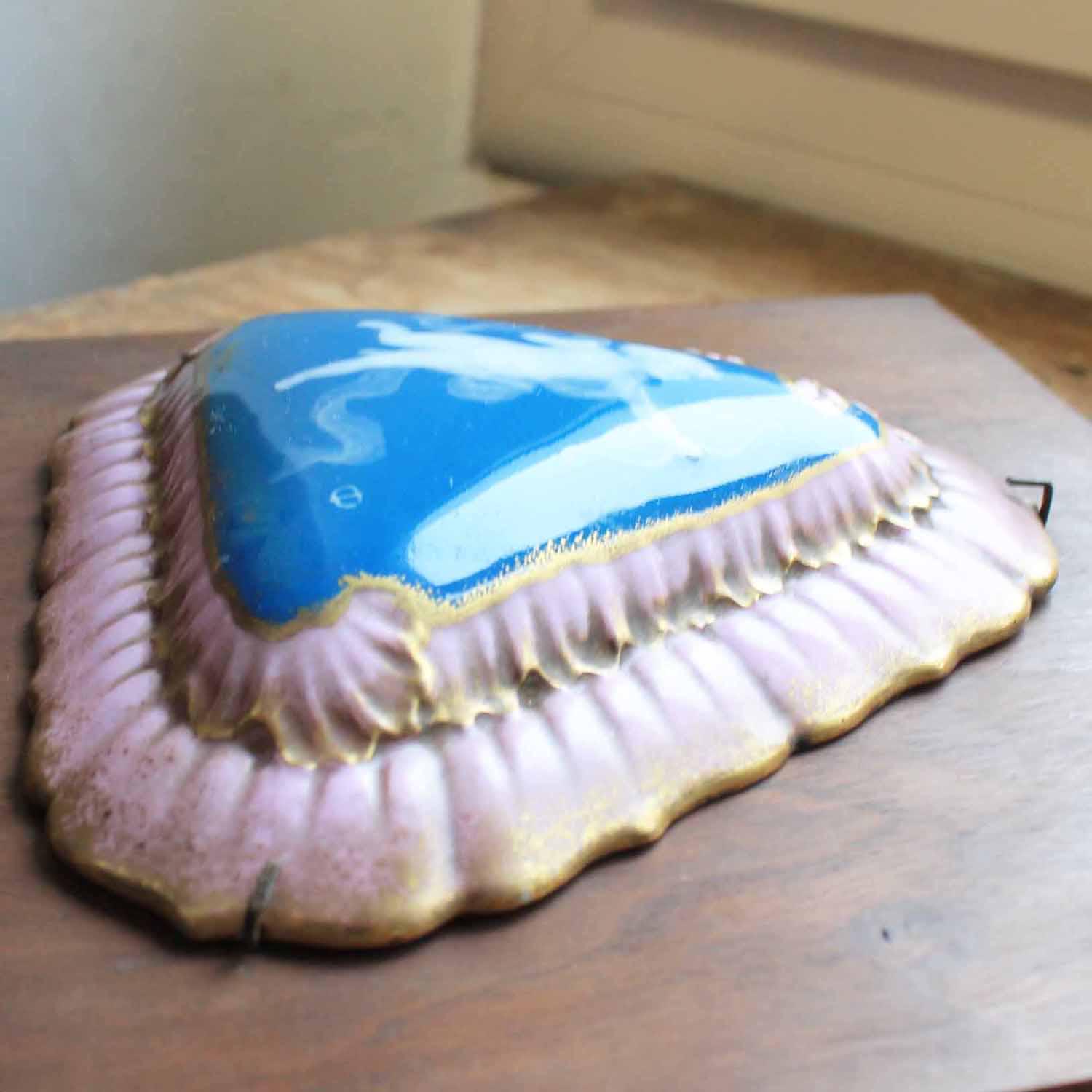 ヴィンテージ フランス製 磁器製 天使のタイル 壁掛け ミッド