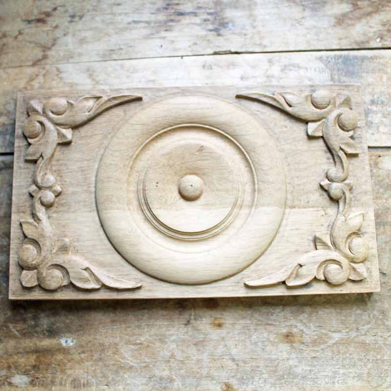 Décor en Bois Incurvé à La Main Vintage Pour Mur/Emblème de Récupération Français Antique Plaque Scu