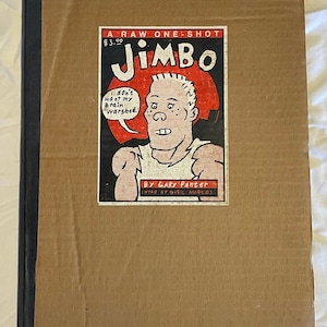 May include: A Raw One-Shot comic book cover featuring a cartoon character named Jimbo with the text "I don't want my brain warshed."  The cover is red, black, and white with the title "Jimbo" in large red letters.