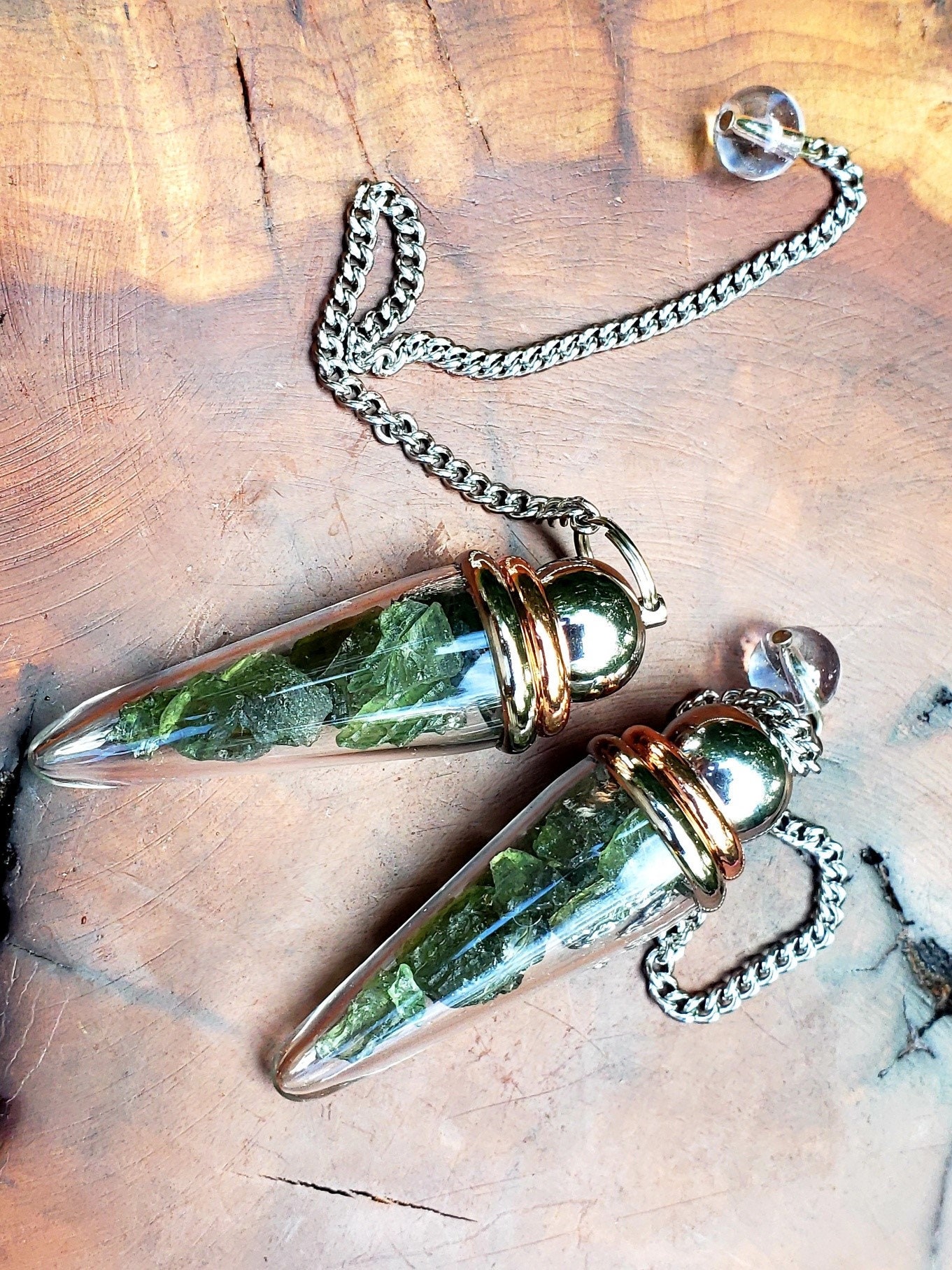 MOLDAVITE Pendulum Stone of Transformation Strength - Etsy