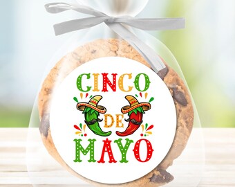 Printable Let's Taco 'bout Cinco de Mayo Tags, Happy Cinco de Mayo Gift Tags, Happy Cinco de Mayo Favor Tag, Cinco de Mayo Day Cookie Tags,