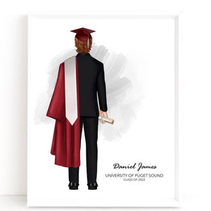 Personalized Graduation Print Graduation Gift for Him Custom - Etsy