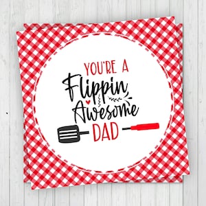 Printable You're A Flippin' Awesome Dad Tags - Etsy
