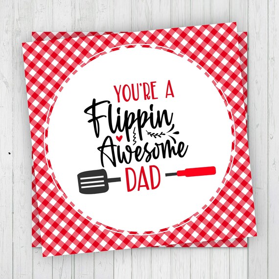 Printable You're A Flippin' Awesome Dad Tags - Etsy