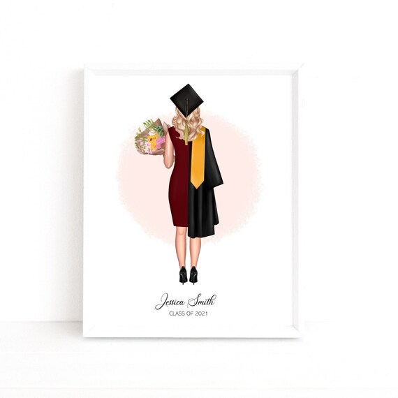 Personalized Graduation Print Graduation Gift for Her Custom Etsy